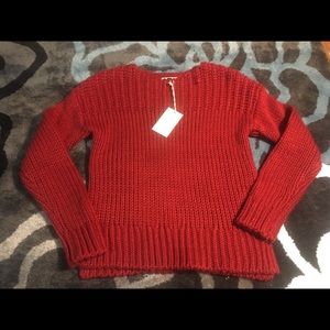 NWT Heavy Knit Red Sweater SMALL